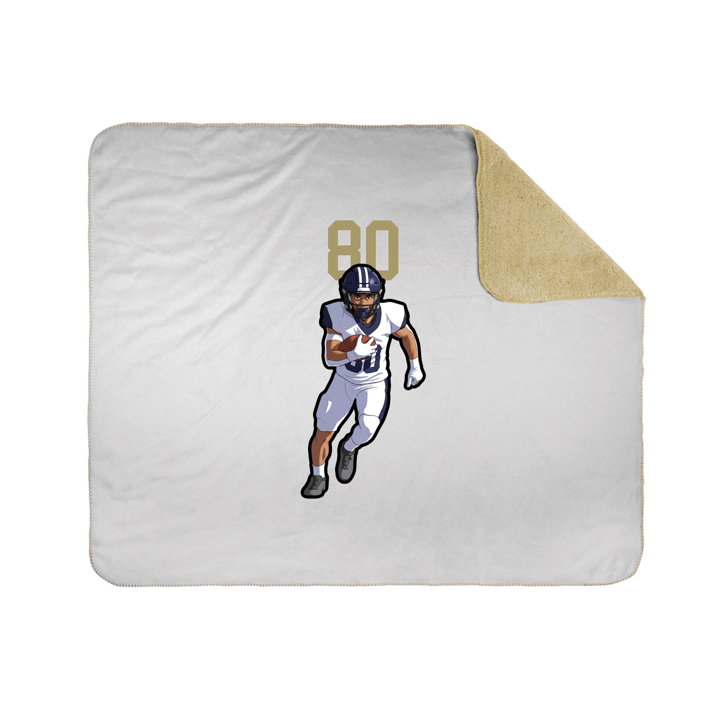 Throw Blanket — Number Top in White