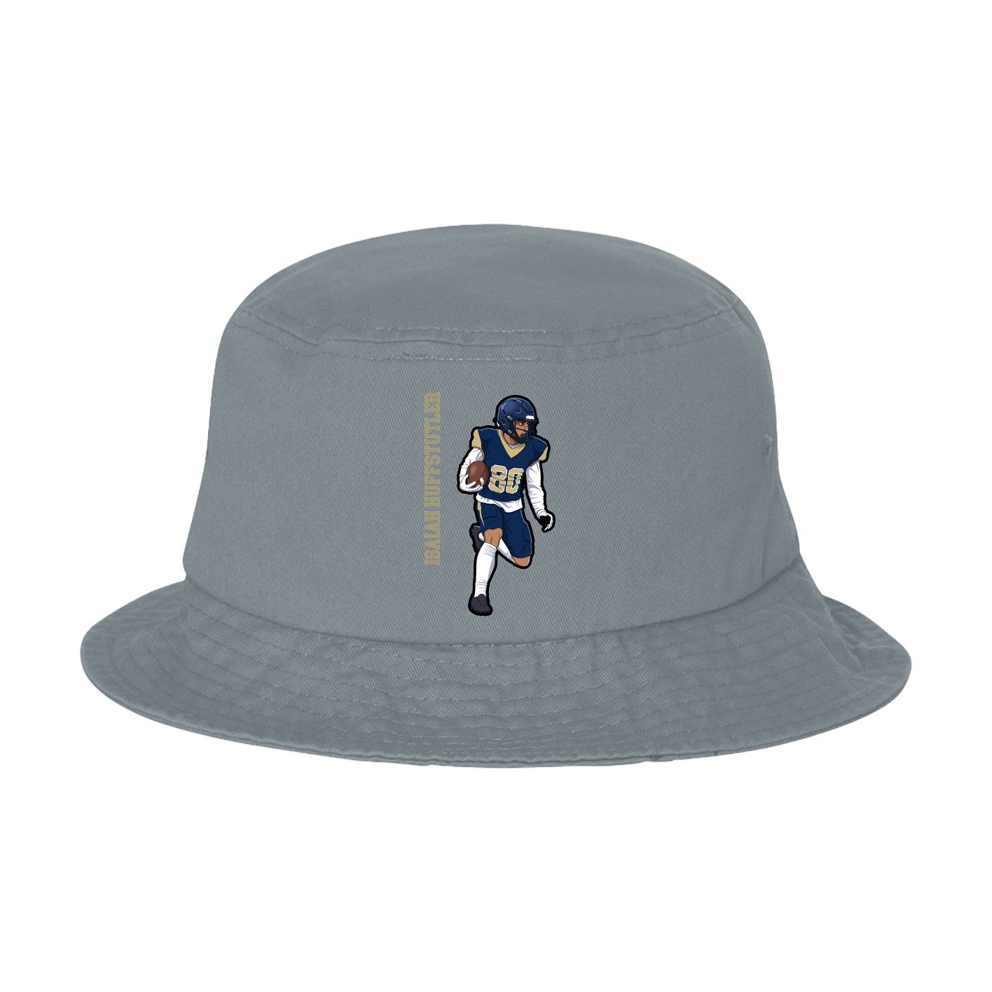 Bucket Cap — Name Vertical in Grey
