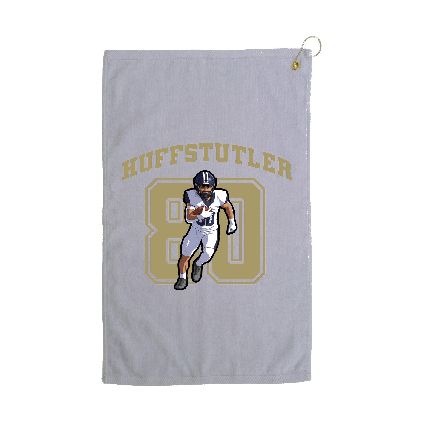 Golf Towel — Number in Grey