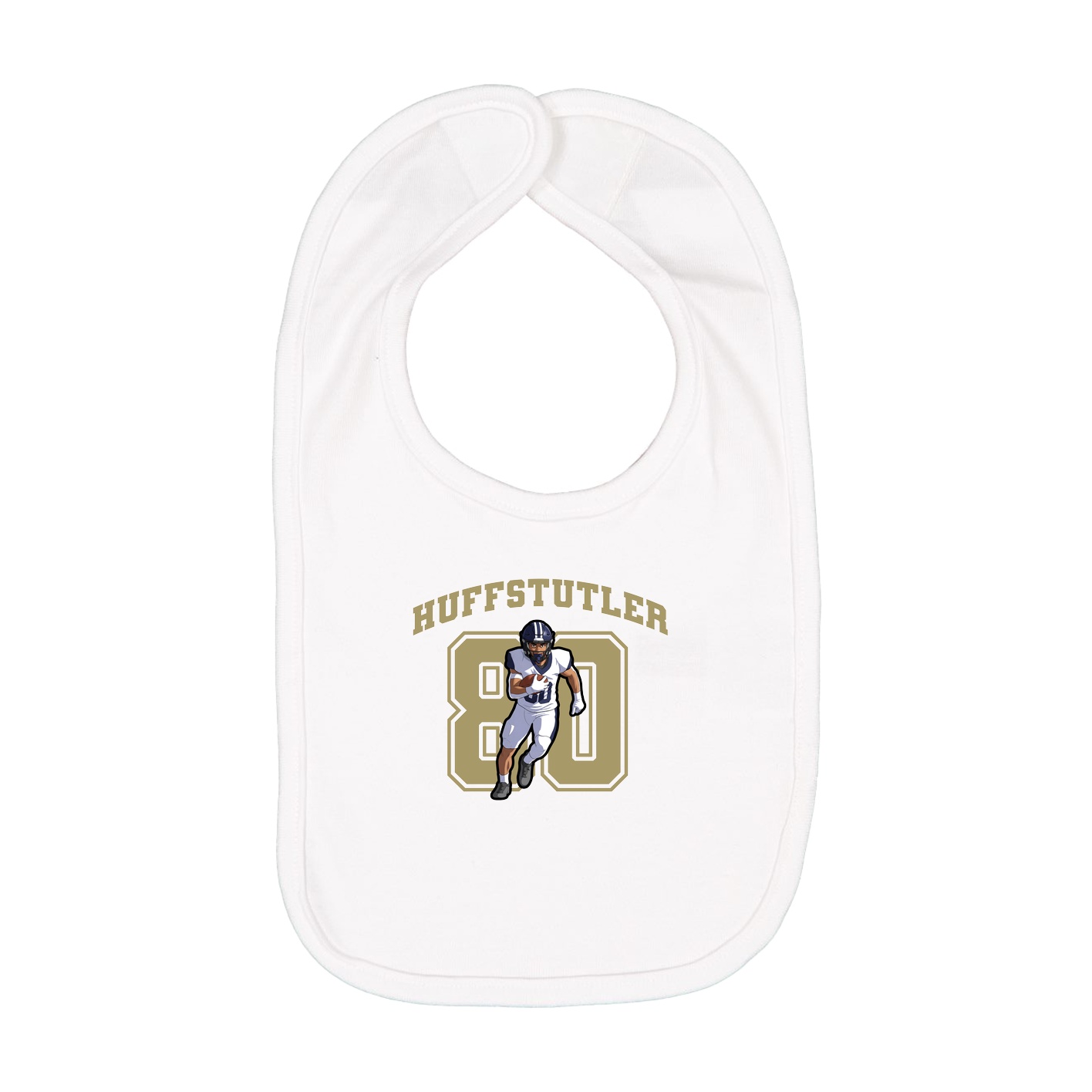 Infant Bib — Number in White