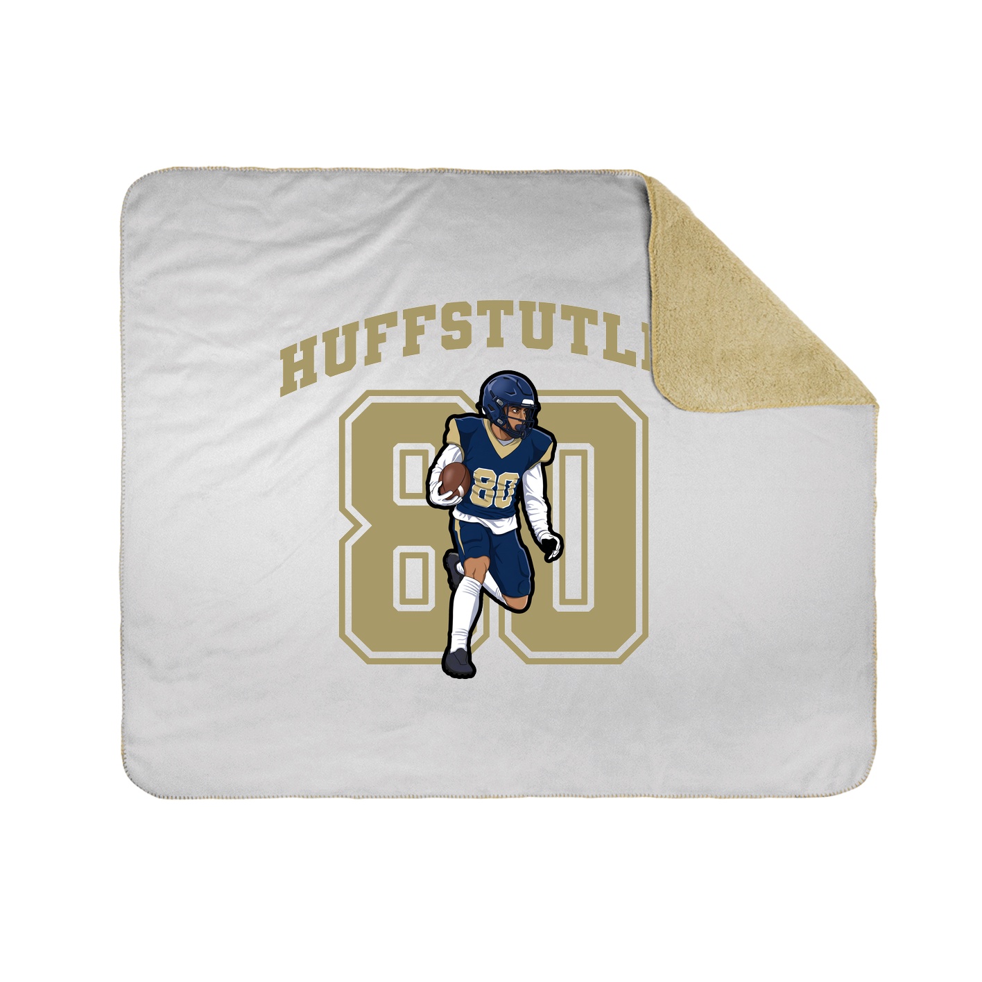 Throw Blanket — Number in White