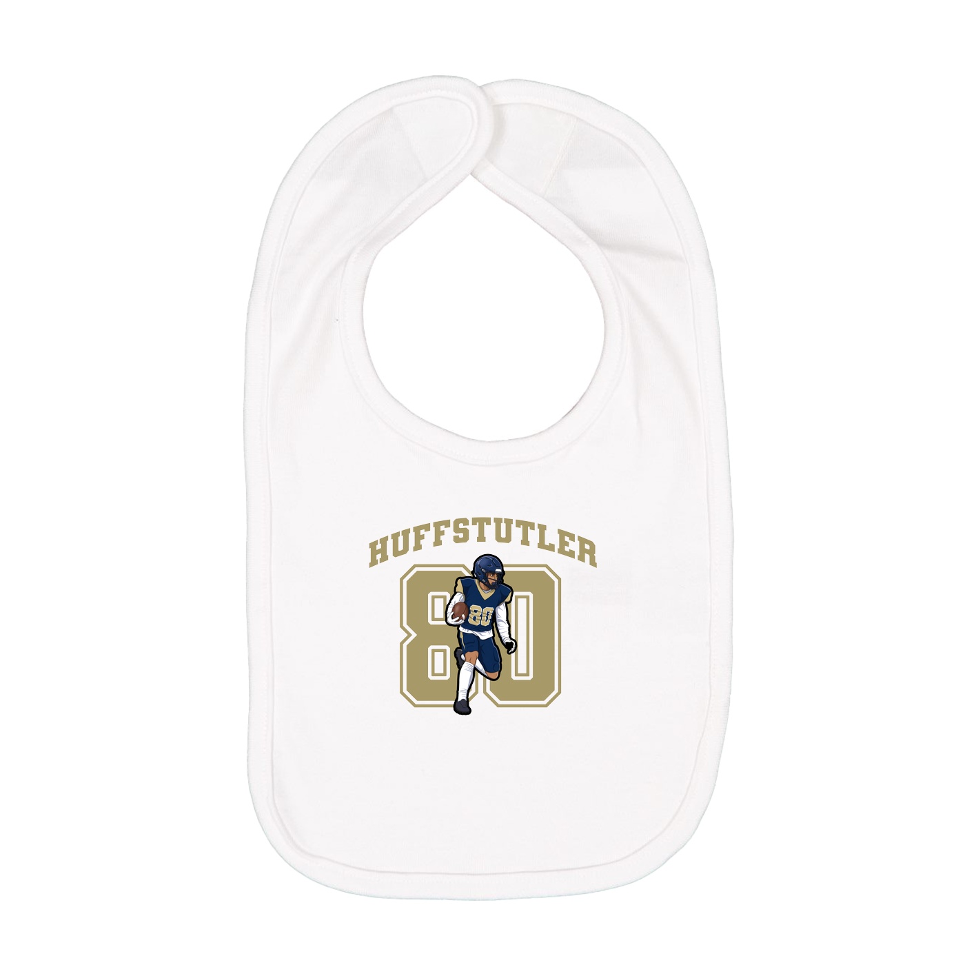 Infant Bib — Number in White