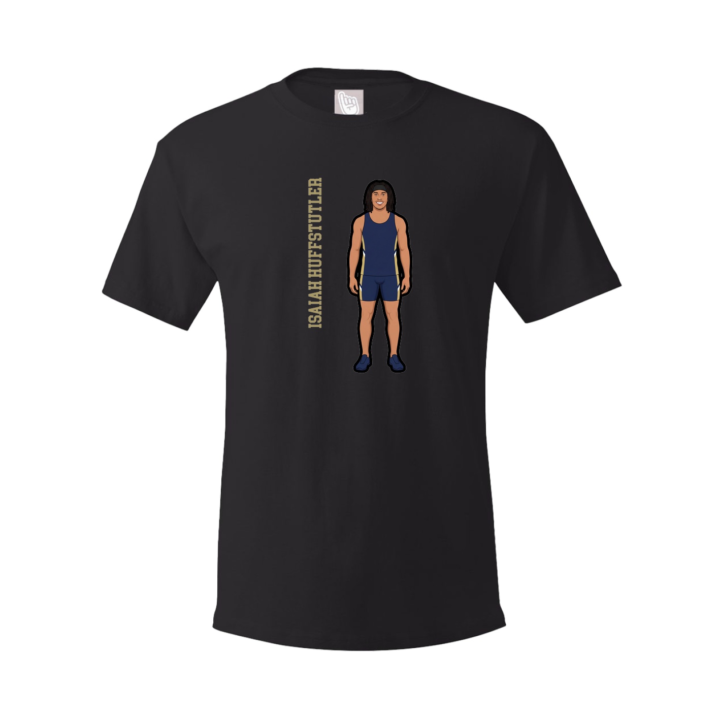 Youth Tee — Name Vertical in Black