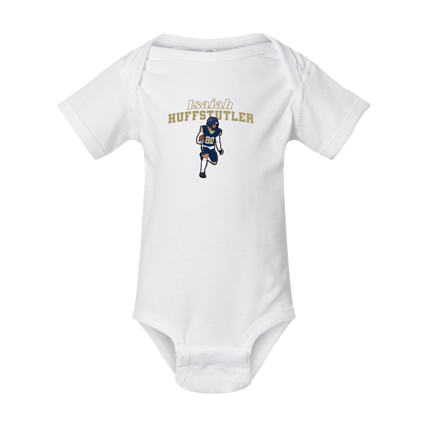 Baby Onesie — Name Arch in White