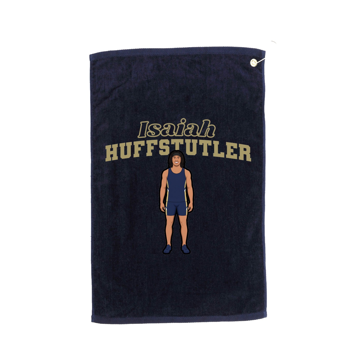 Golf Towel — Name Arch in Navy