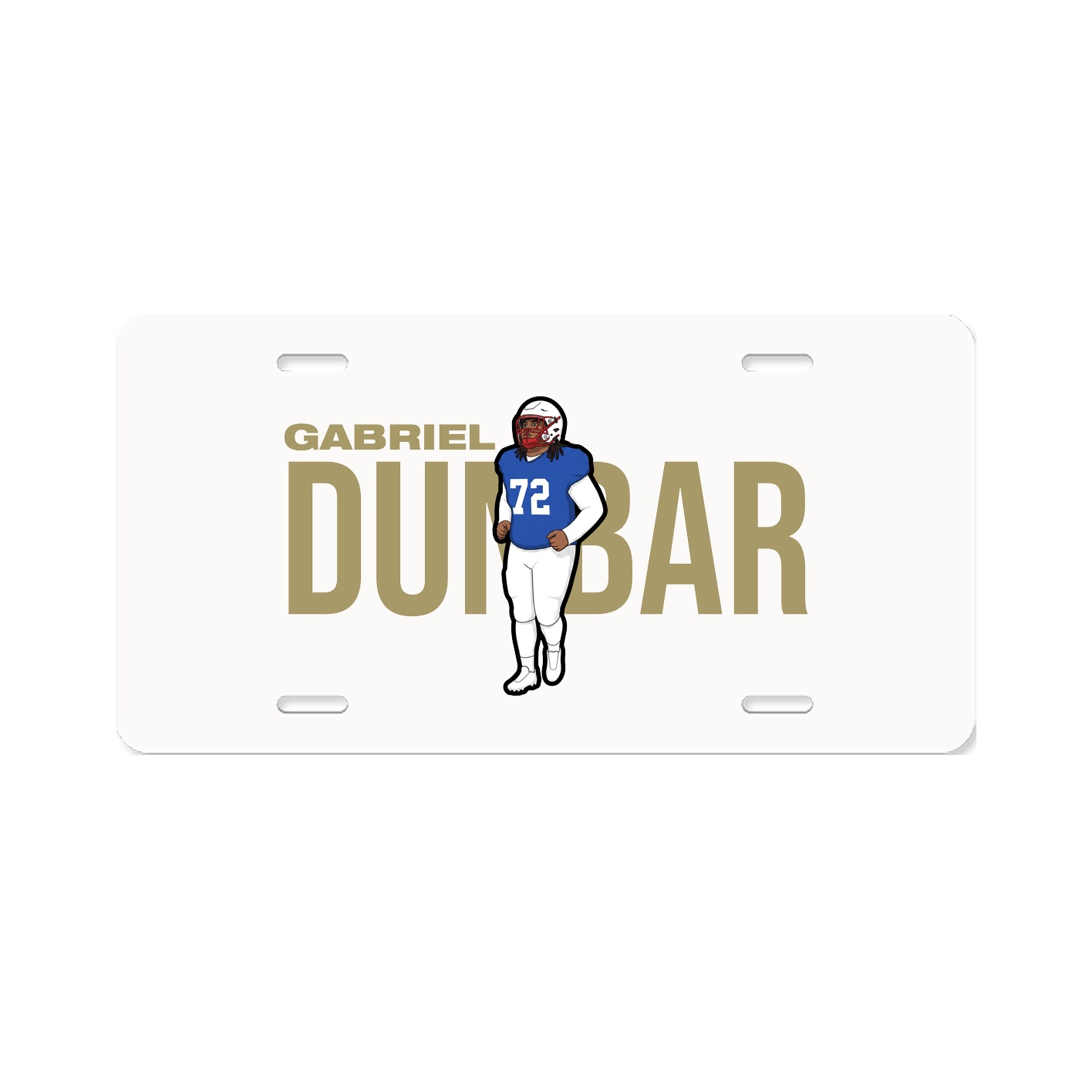 License Plate — Player Name in Classic