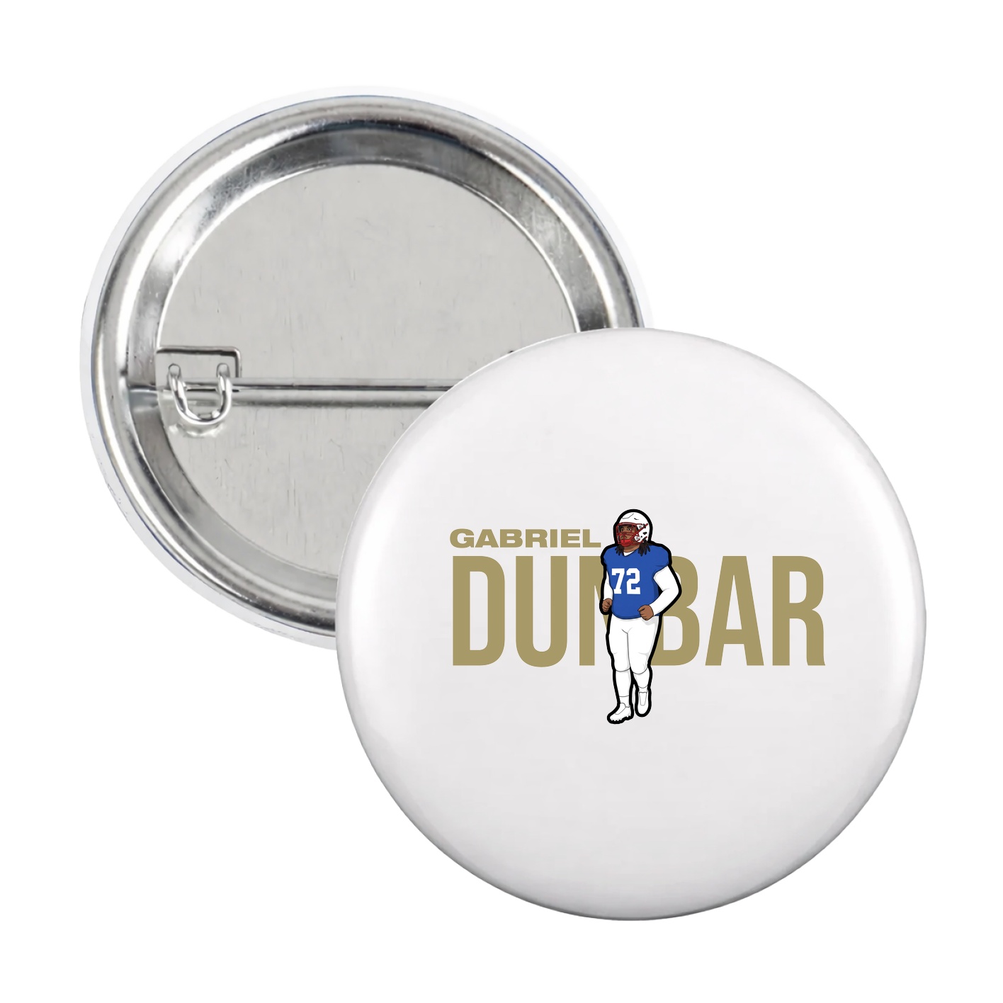 Game Day Button — Player Name in White
