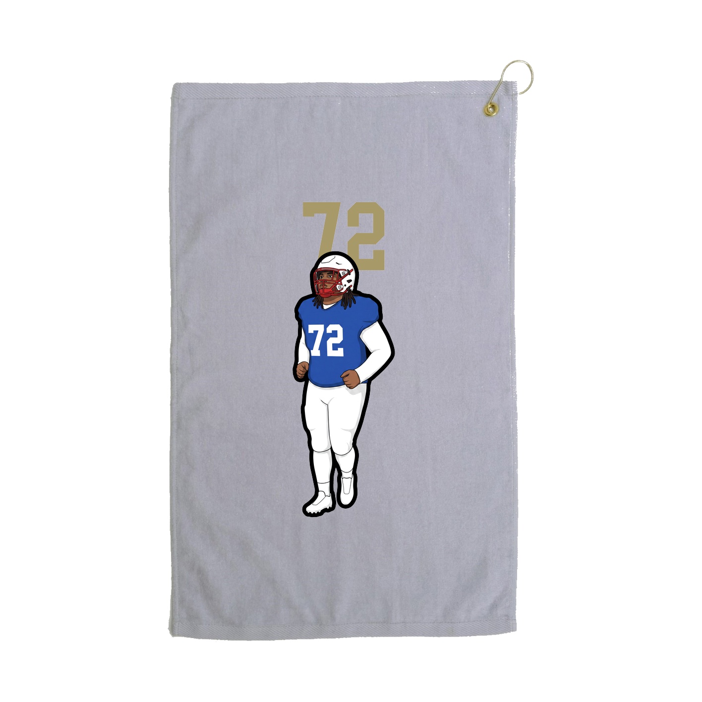 Golf Towel — Number Top in Grey
