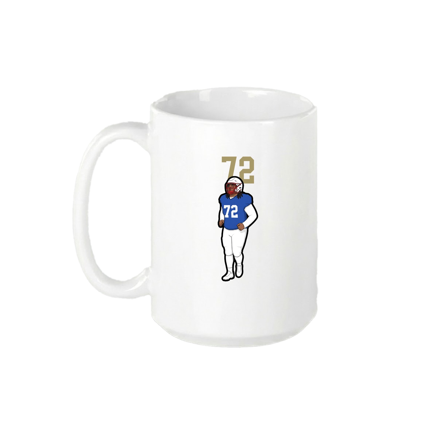15oz Coffee Mug — Number Top in White