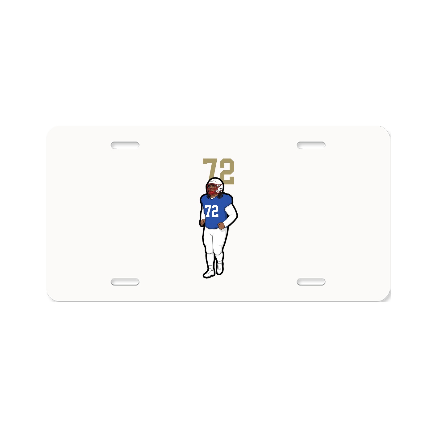 License Plate — Number Top in Classic