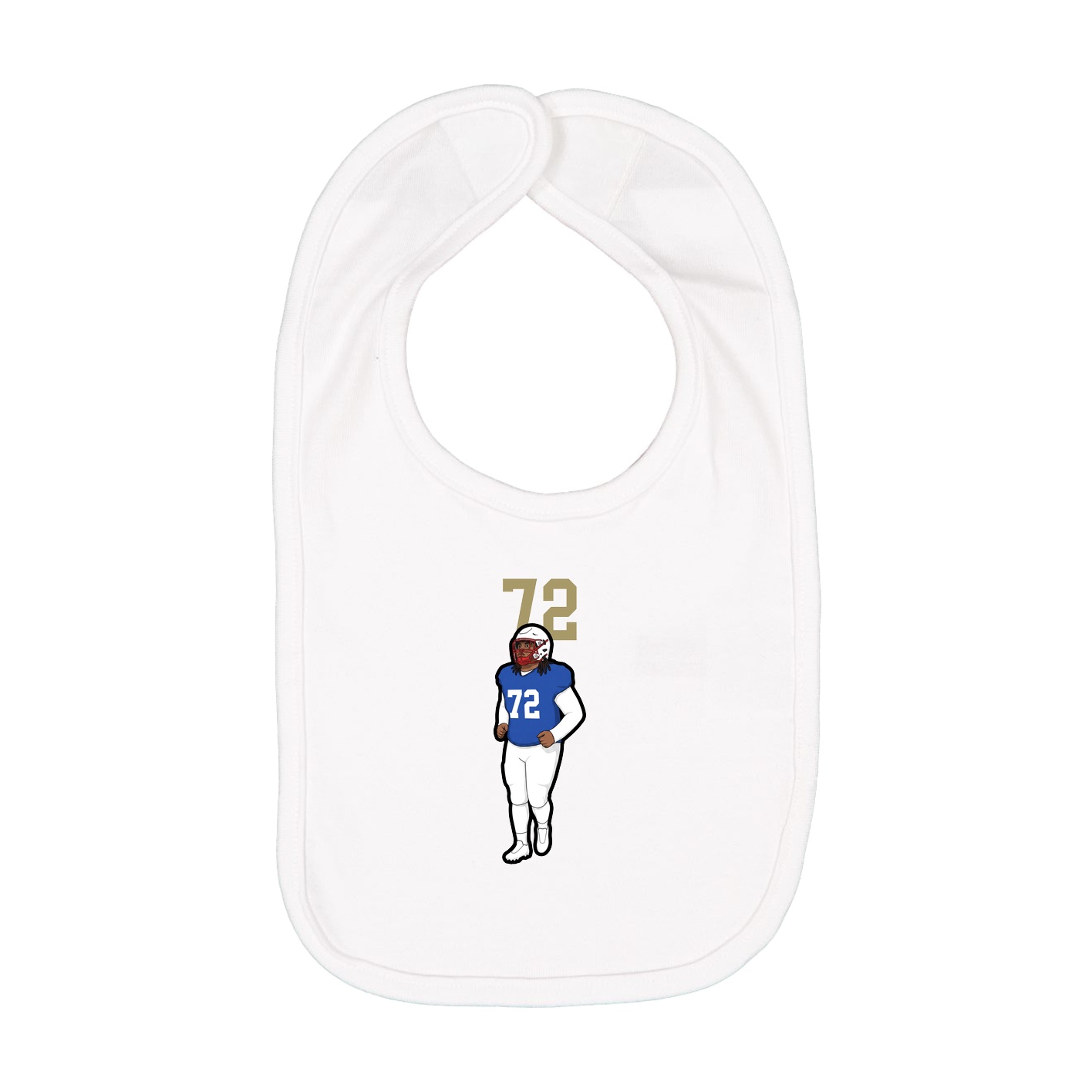 Infant Bib — Number Top in White