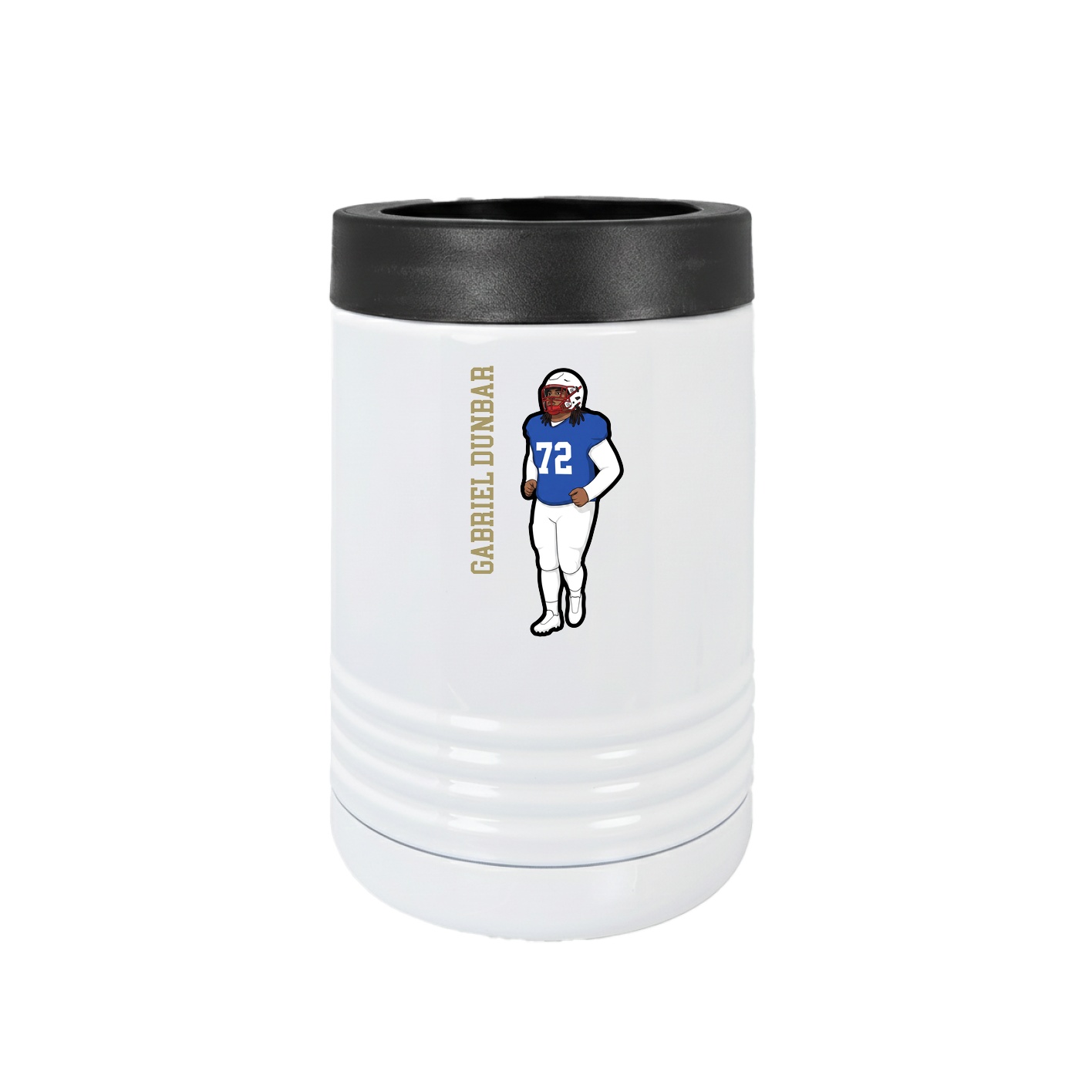 Beverage Holder — Name Vertical in White