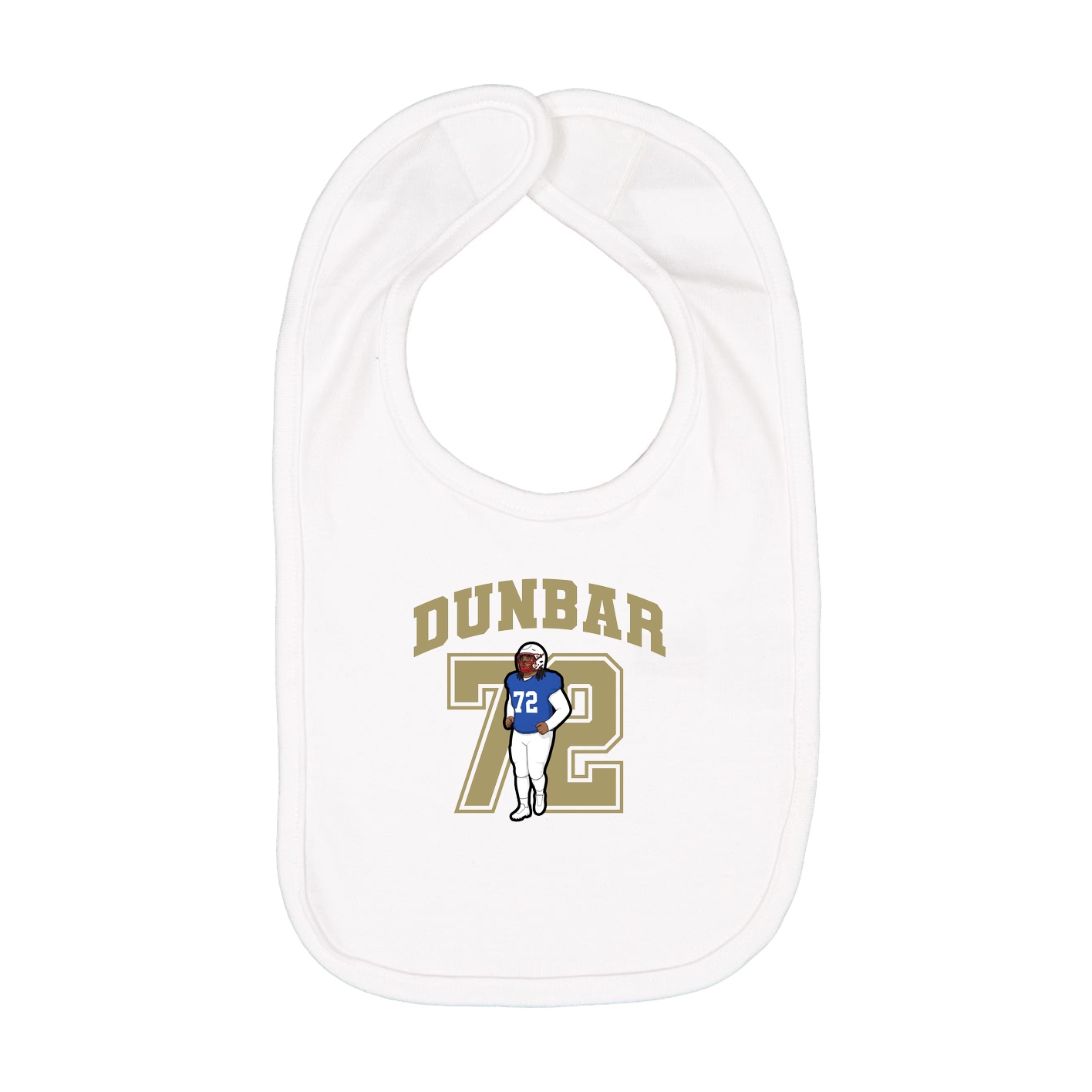 Infant Bib — Number in White