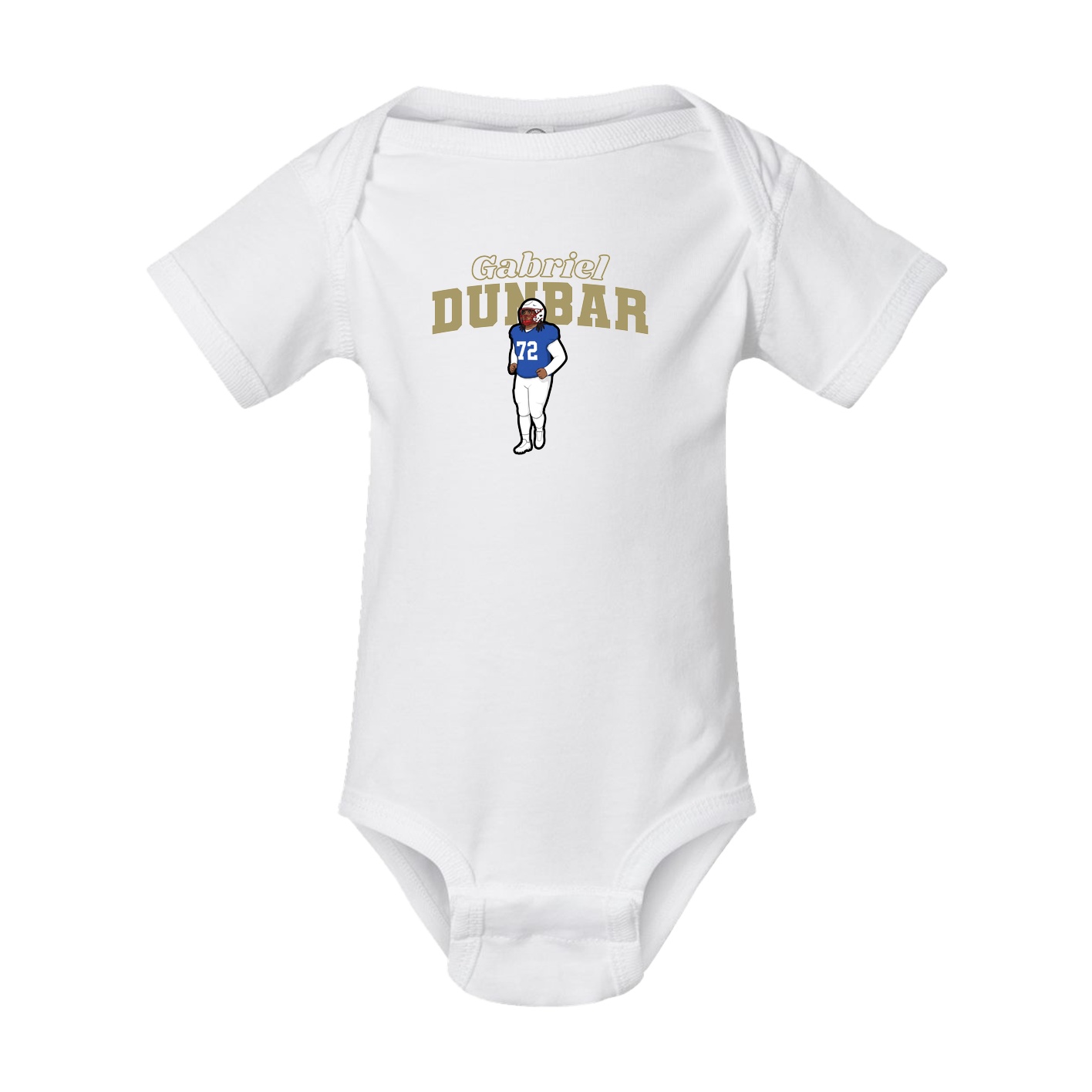 Baby Onesie — Name Arch in White