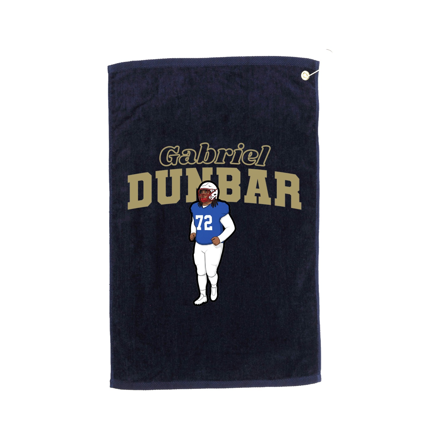 Golf Towel — Name Arch in Navy