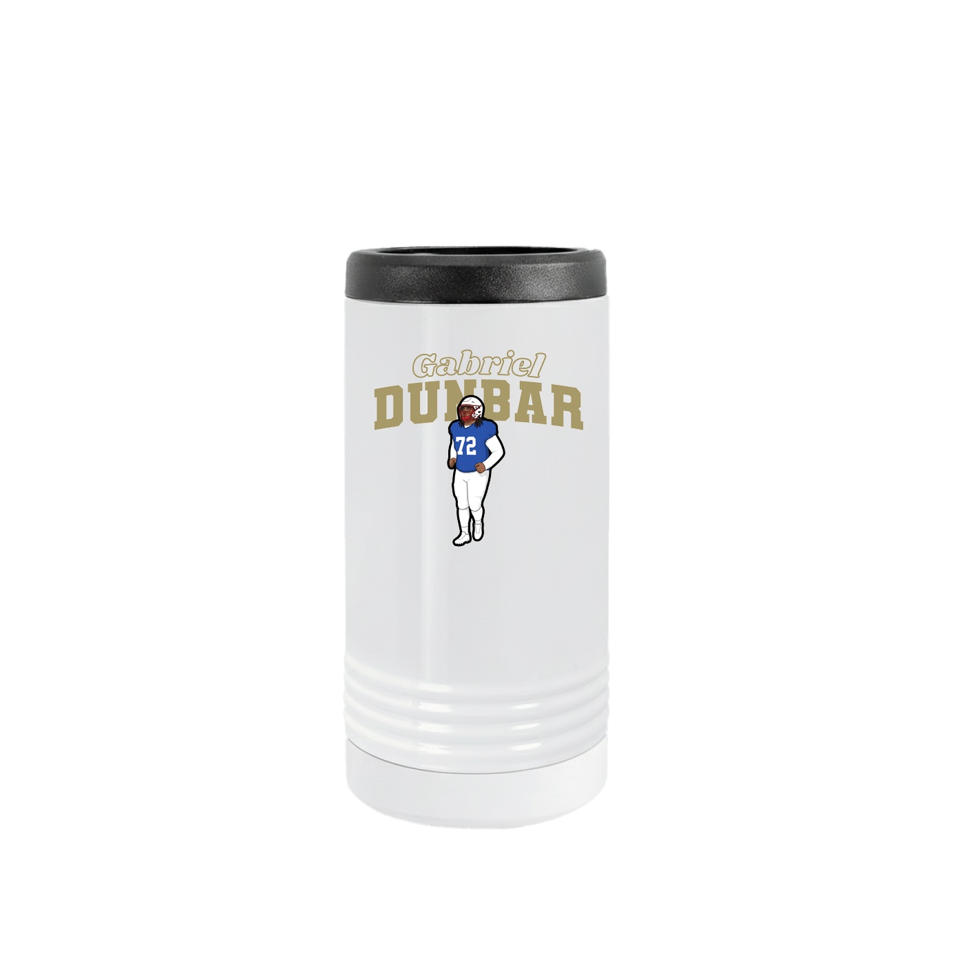 Slim Beverage Holder — Name Arch in White
