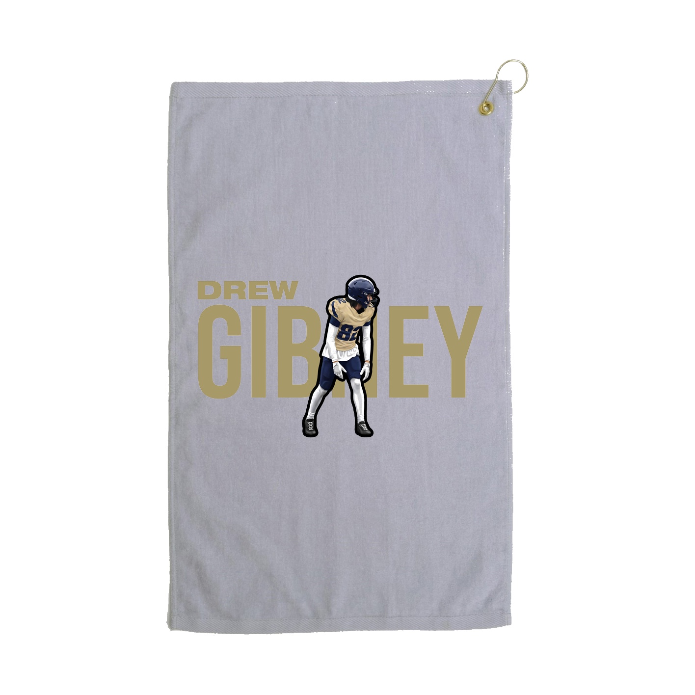 Golf Towel — Player Name in Grey