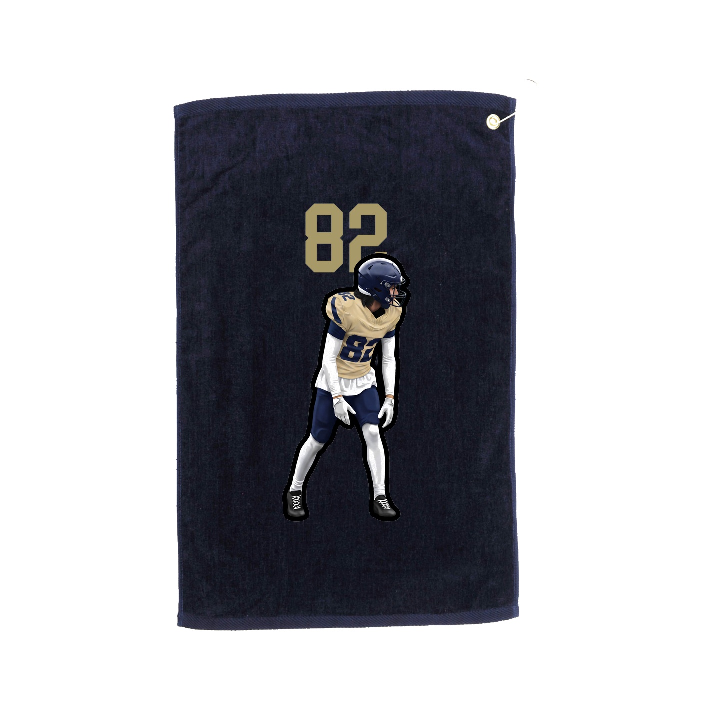 Golf Towel — Number Top in Navy