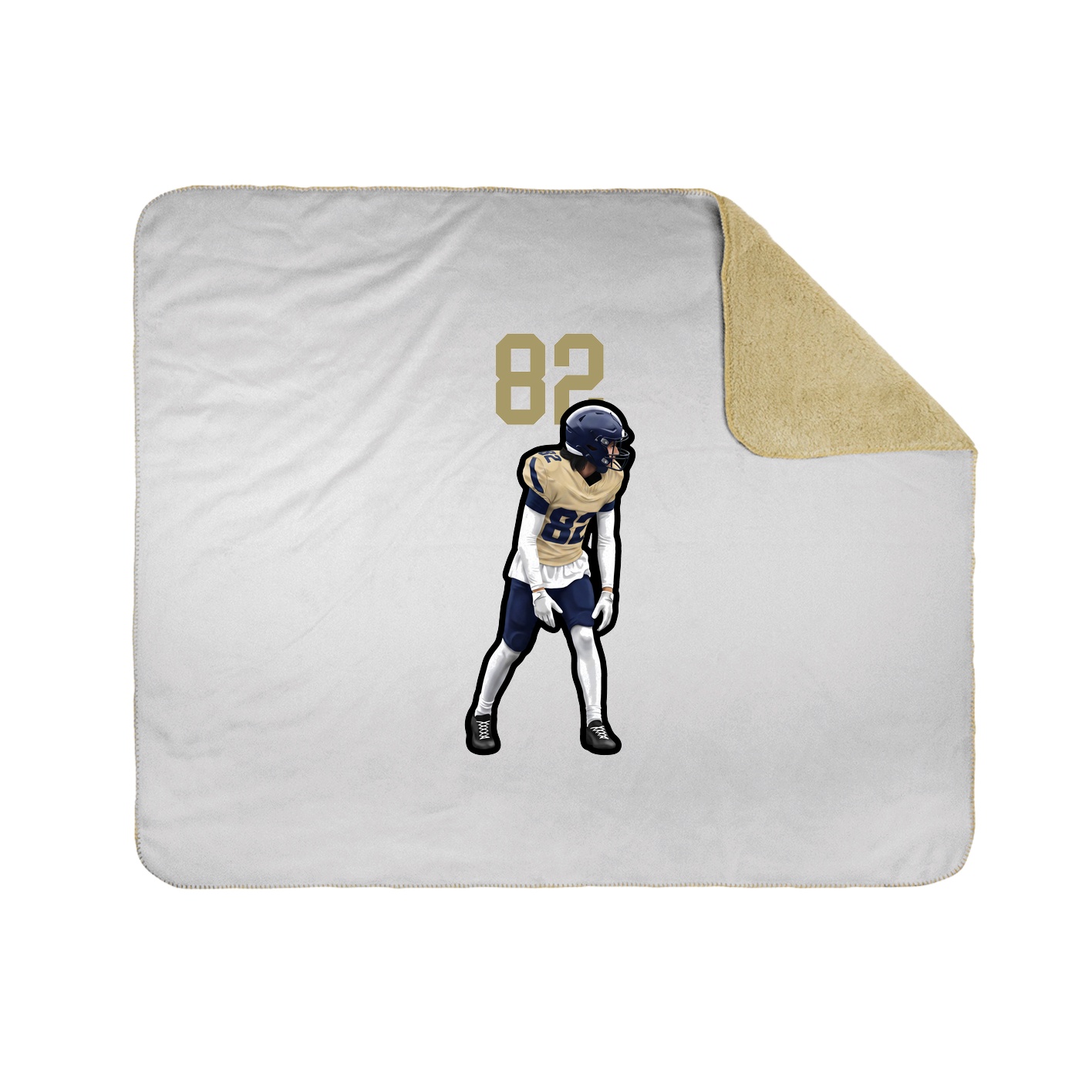 Throw Blanket — Number Top in White