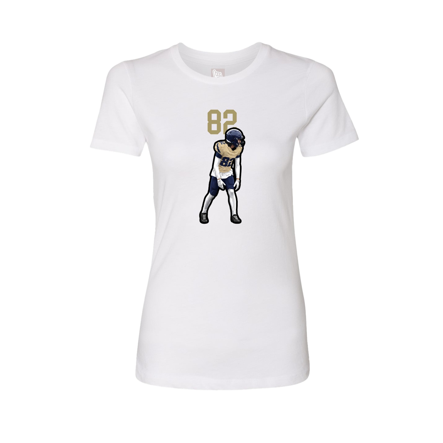Fitted Women's Tee — Number Top in White