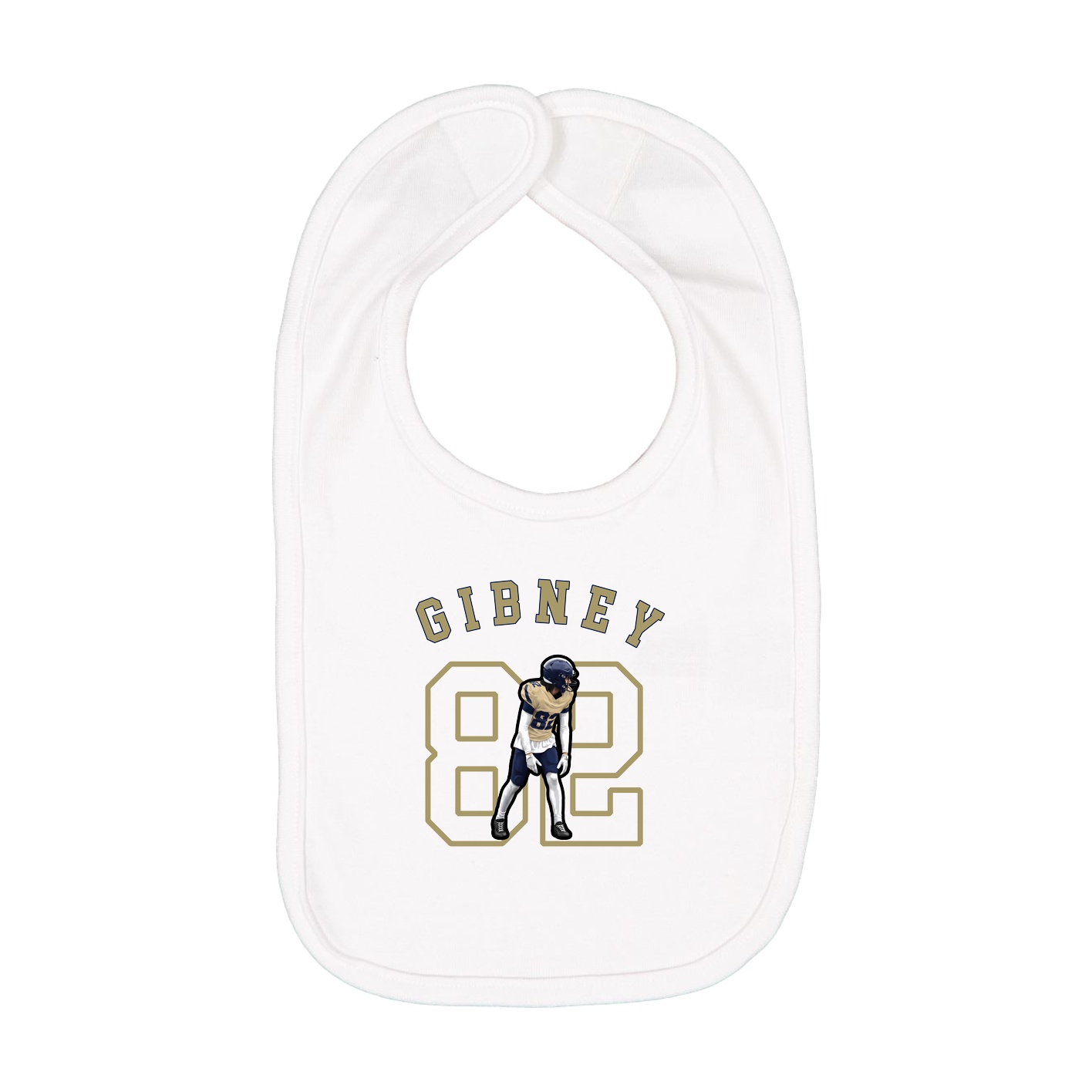Infant Bib — Shirsey Arch in White