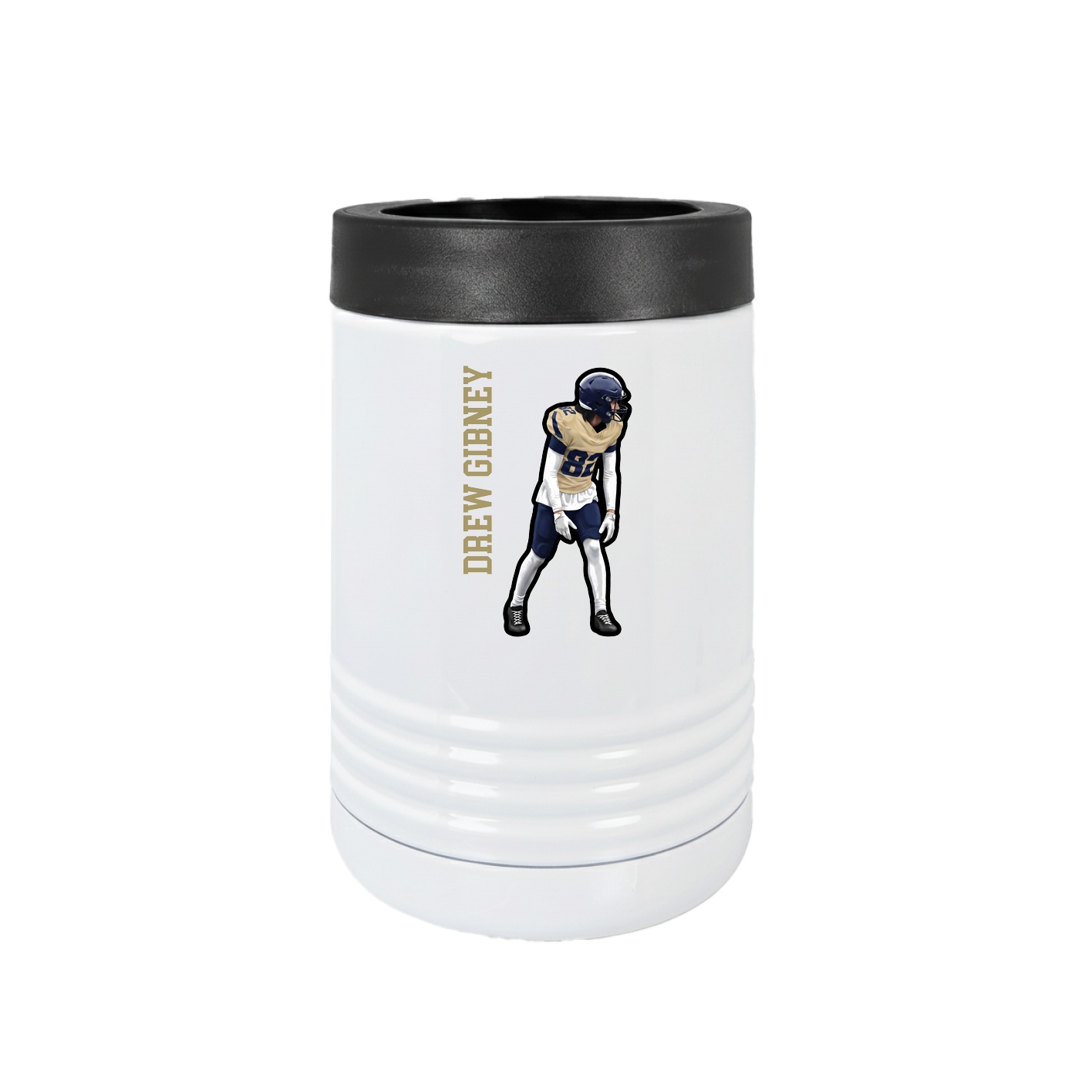Beverage Holder — Name Vertical in White