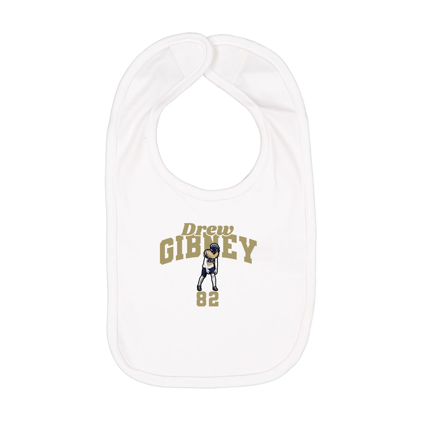 Infant Bib — Signature Arch in White
