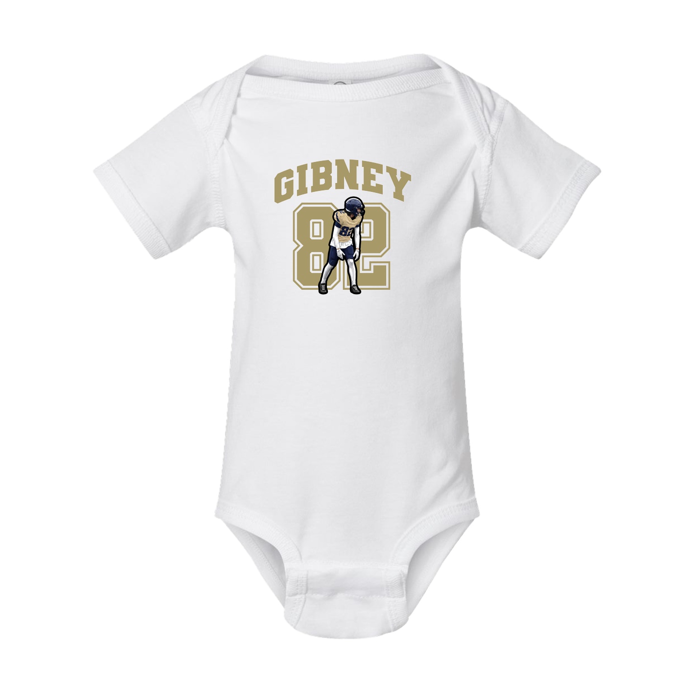 Baby Onesie — Number in White