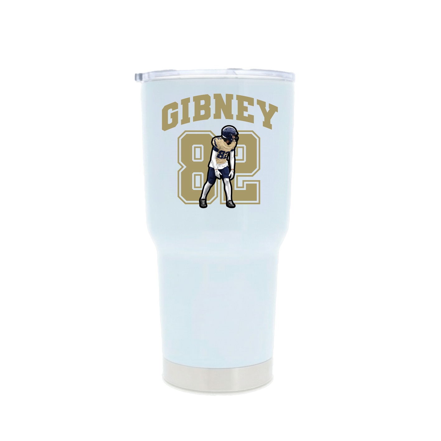 30oz Stainless Steel Tumbler — Number in White