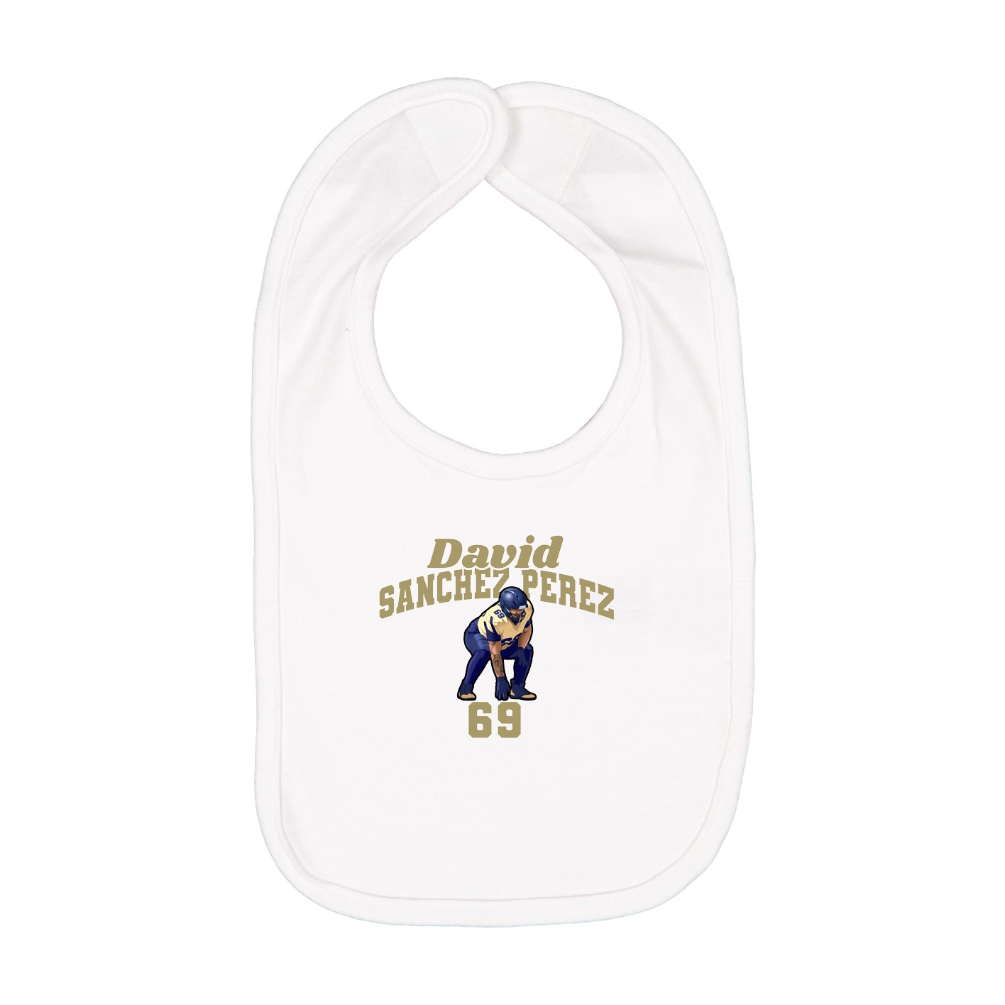 Infant Bib — Signature Arch in White