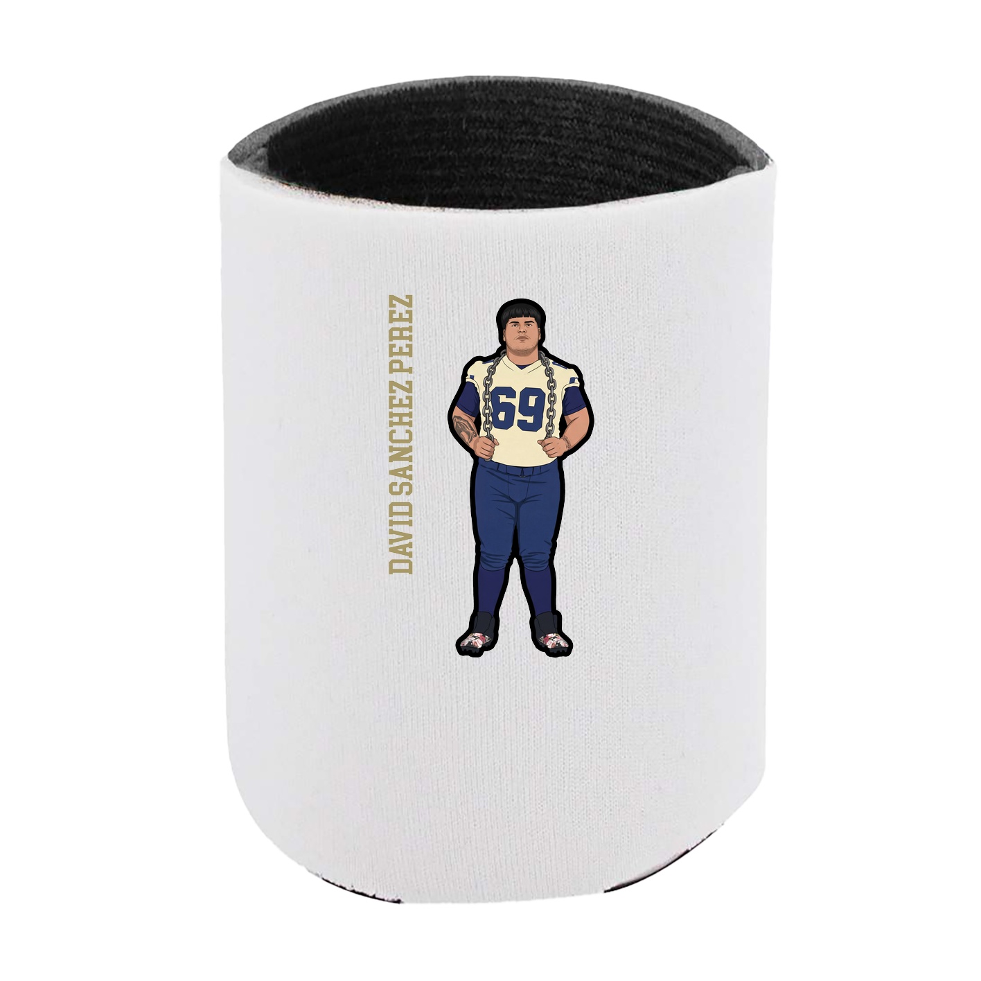 Can Holder — Name Vertical in White