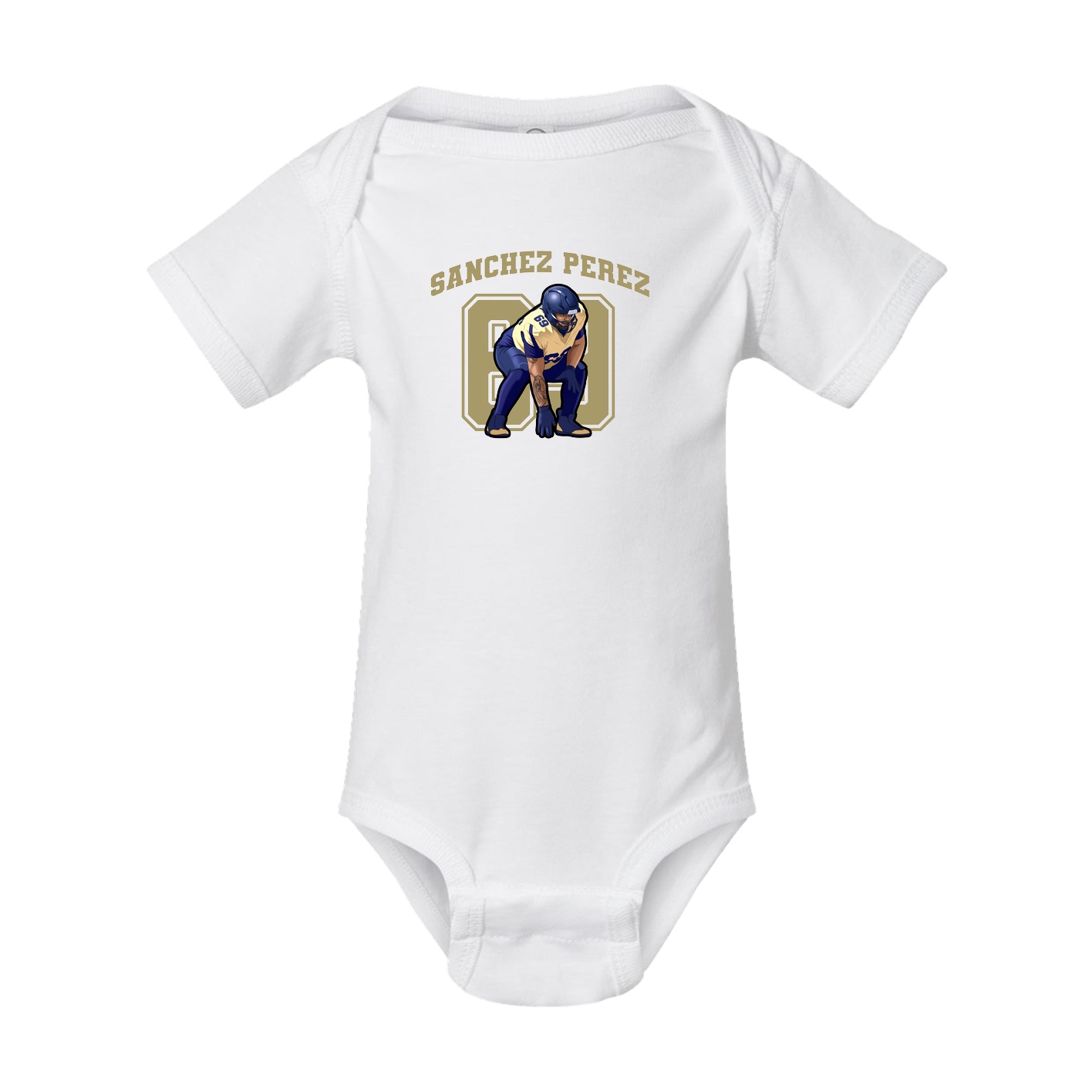 Baby Onesie — Number in White