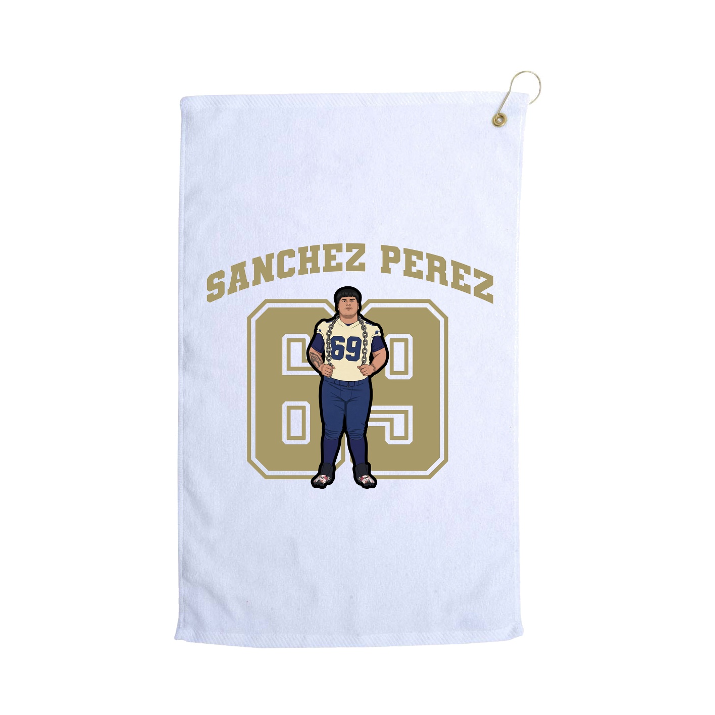 Golf Towel — Number in White