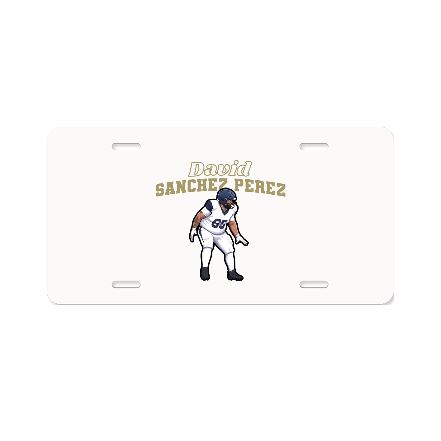 License Plate — Name Arch in Classic