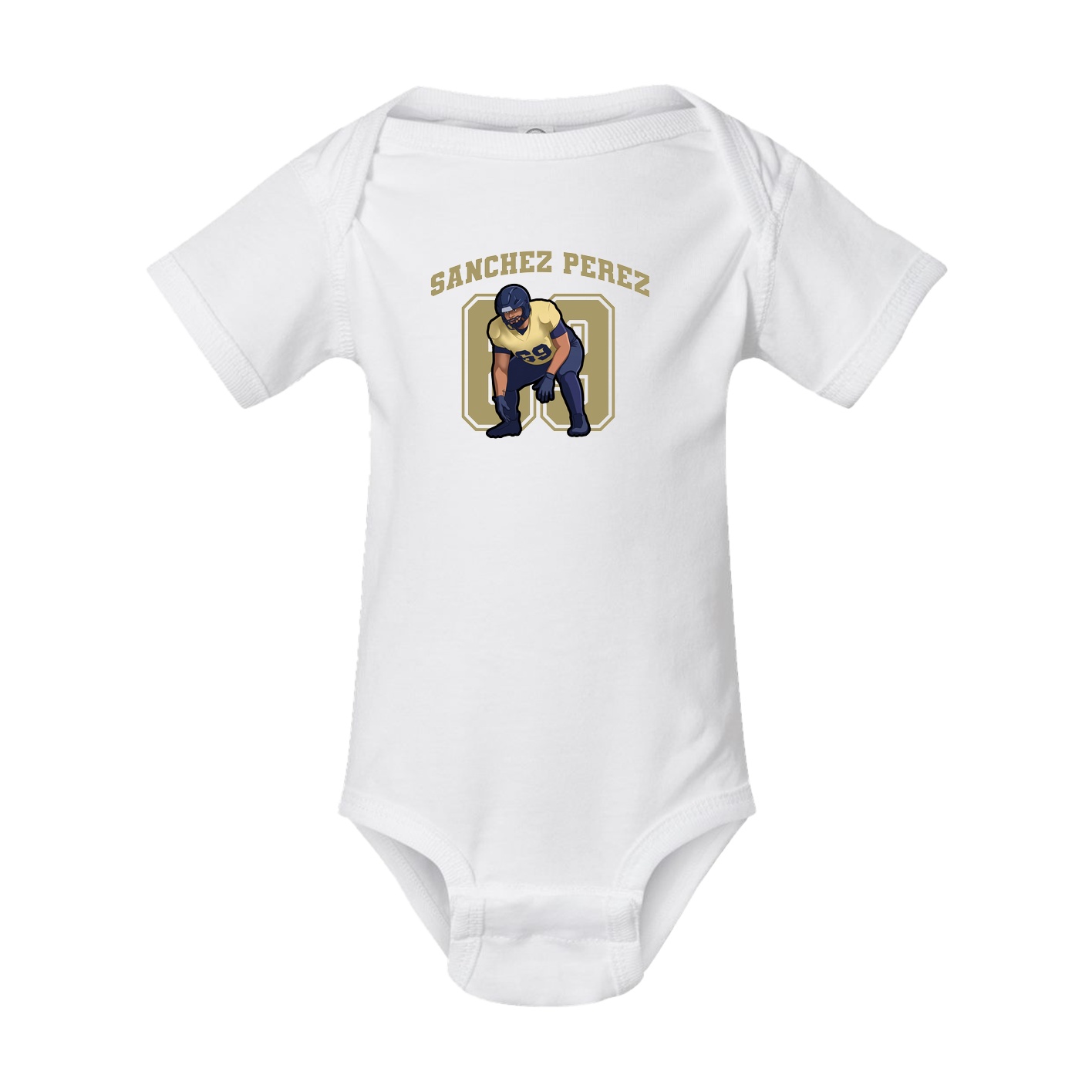 Baby Onesie — Number in White