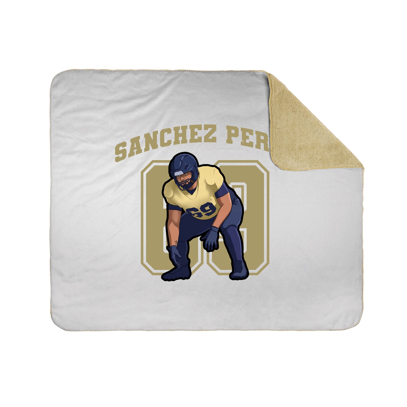 Throw Blanket — Number in White
