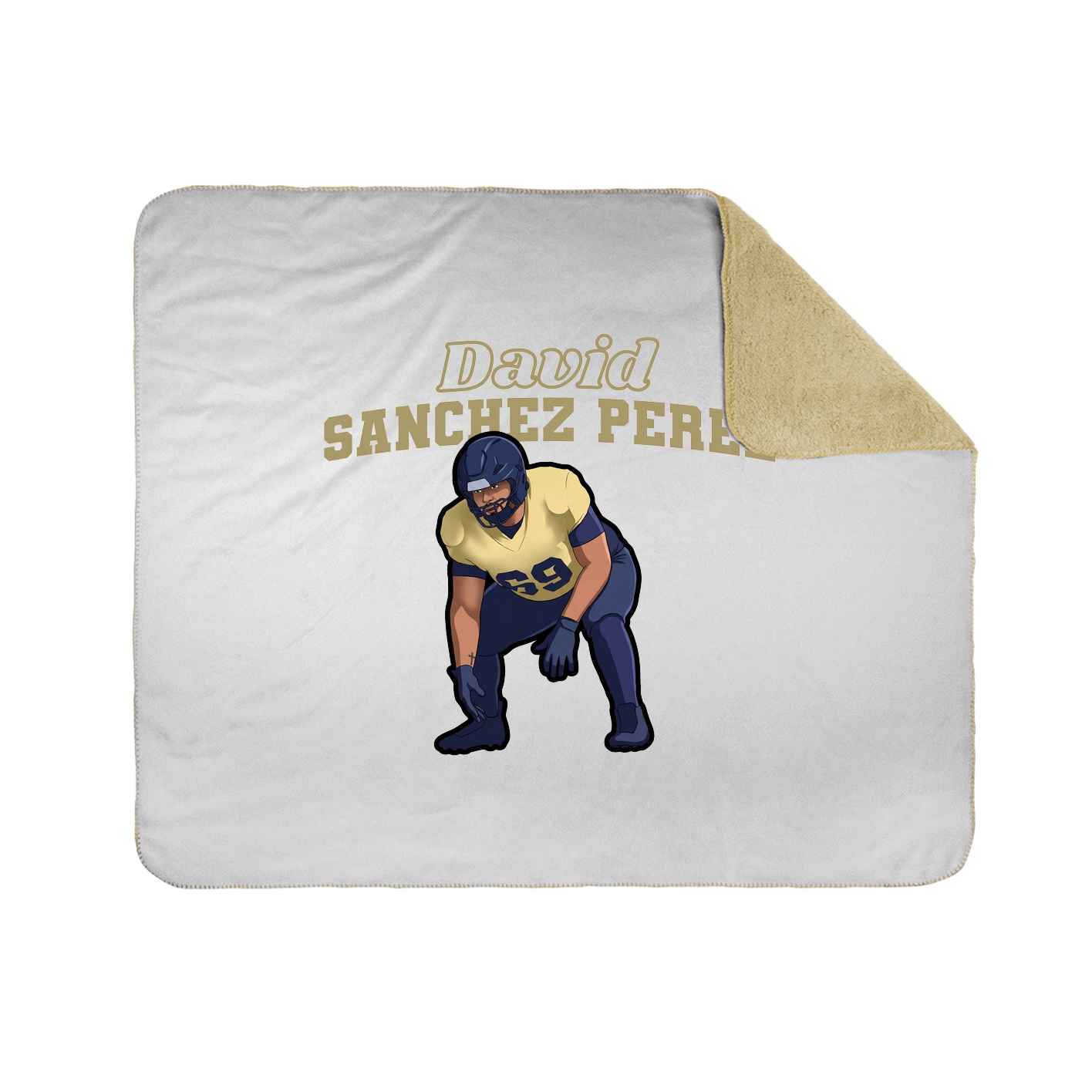 Throw Blanket — Name Arch in White