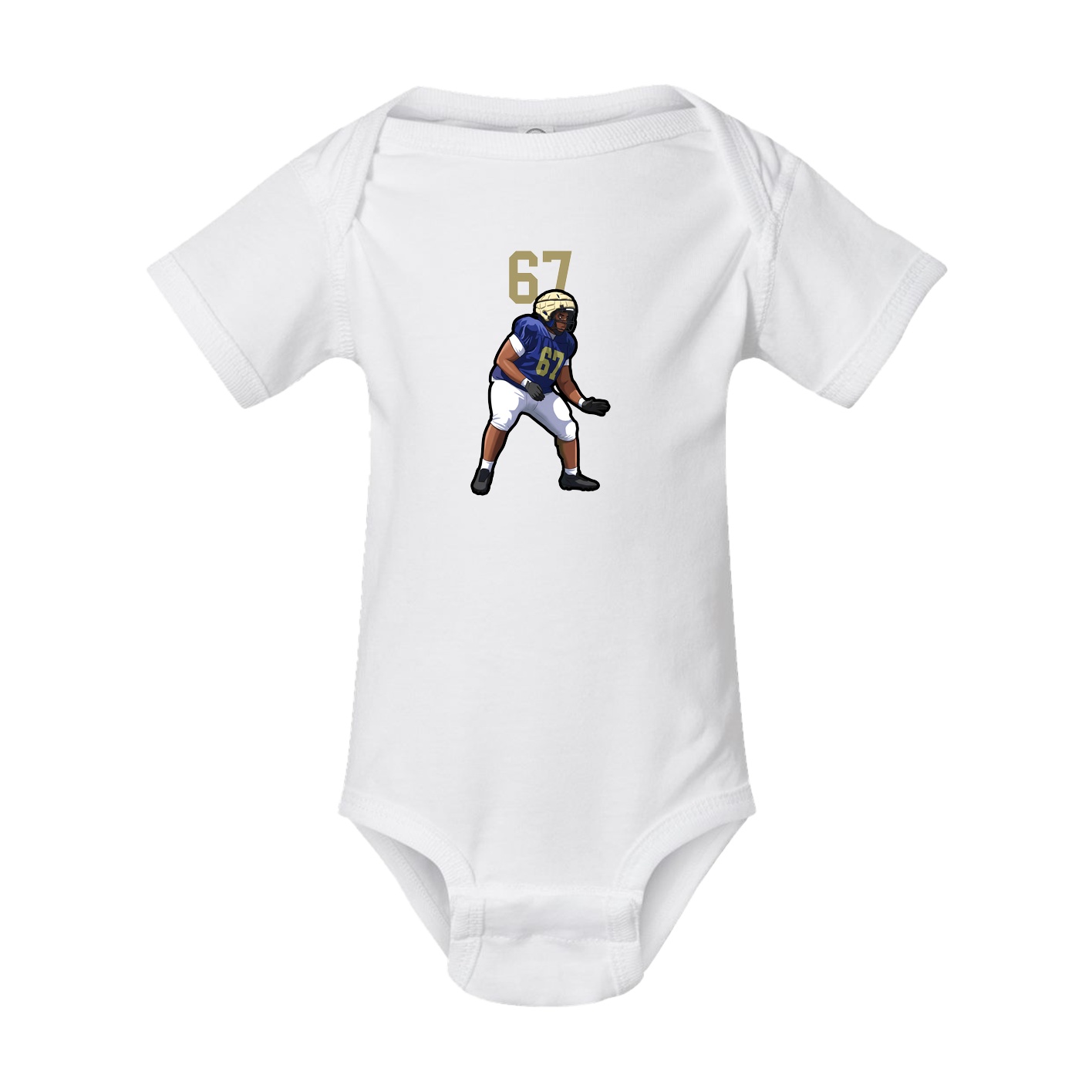 Baby Onesie — Number Top in White