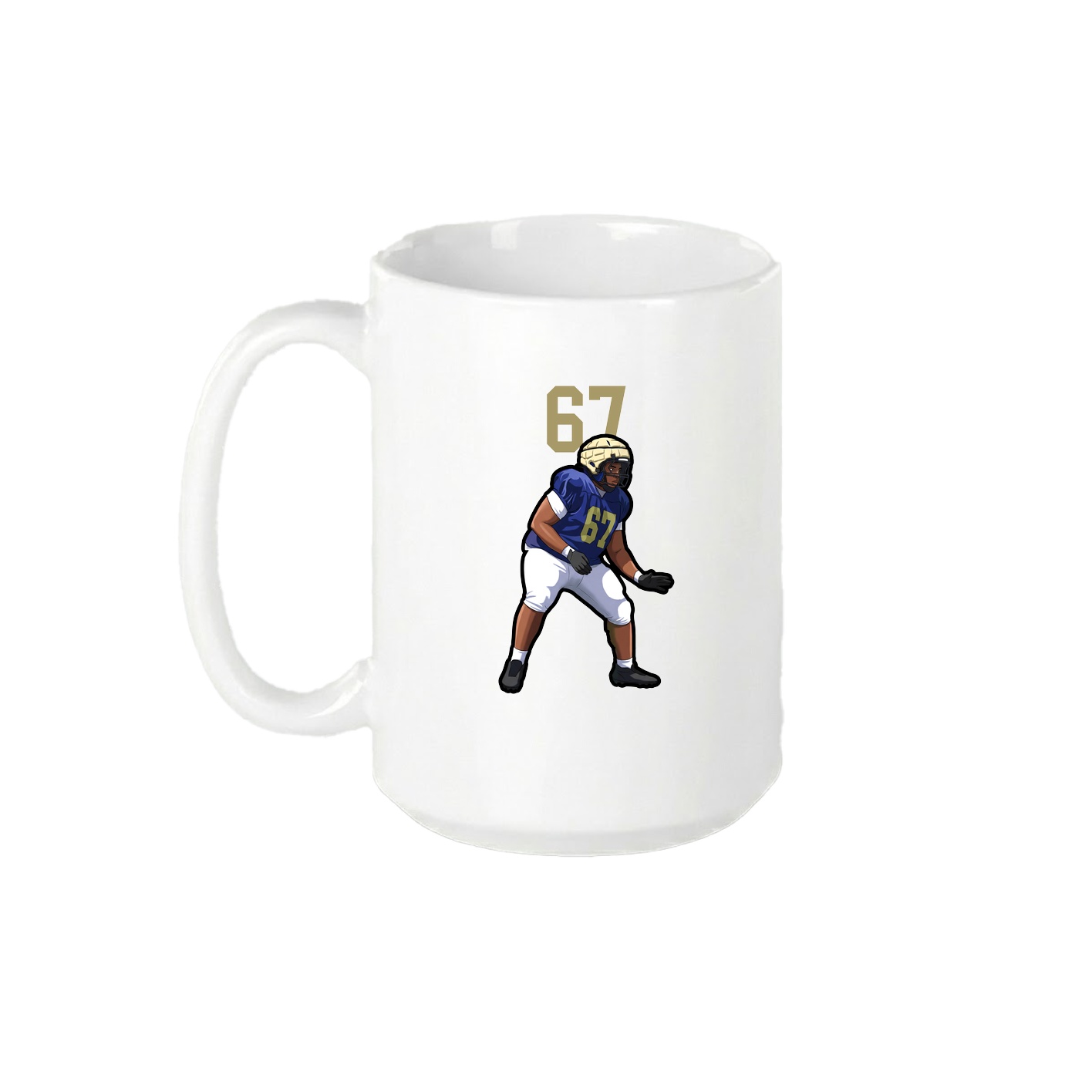 15oz Coffee Mug — Number Top in White