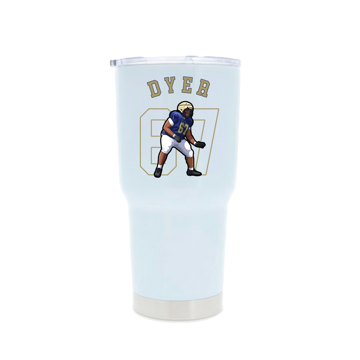 30oz Stainless Steel Tumbler — Shirsey Arch in White
