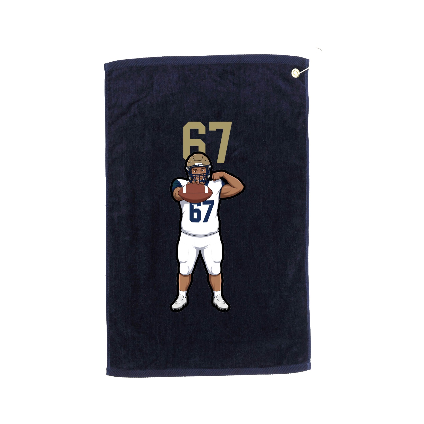 Golf Towel — Number Top in Navy