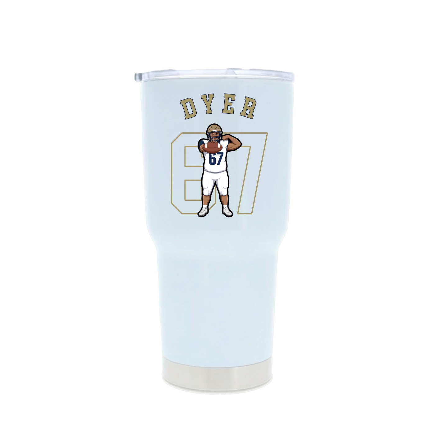 30oz Stainless Steel Tumbler — Shirsey Arch in White