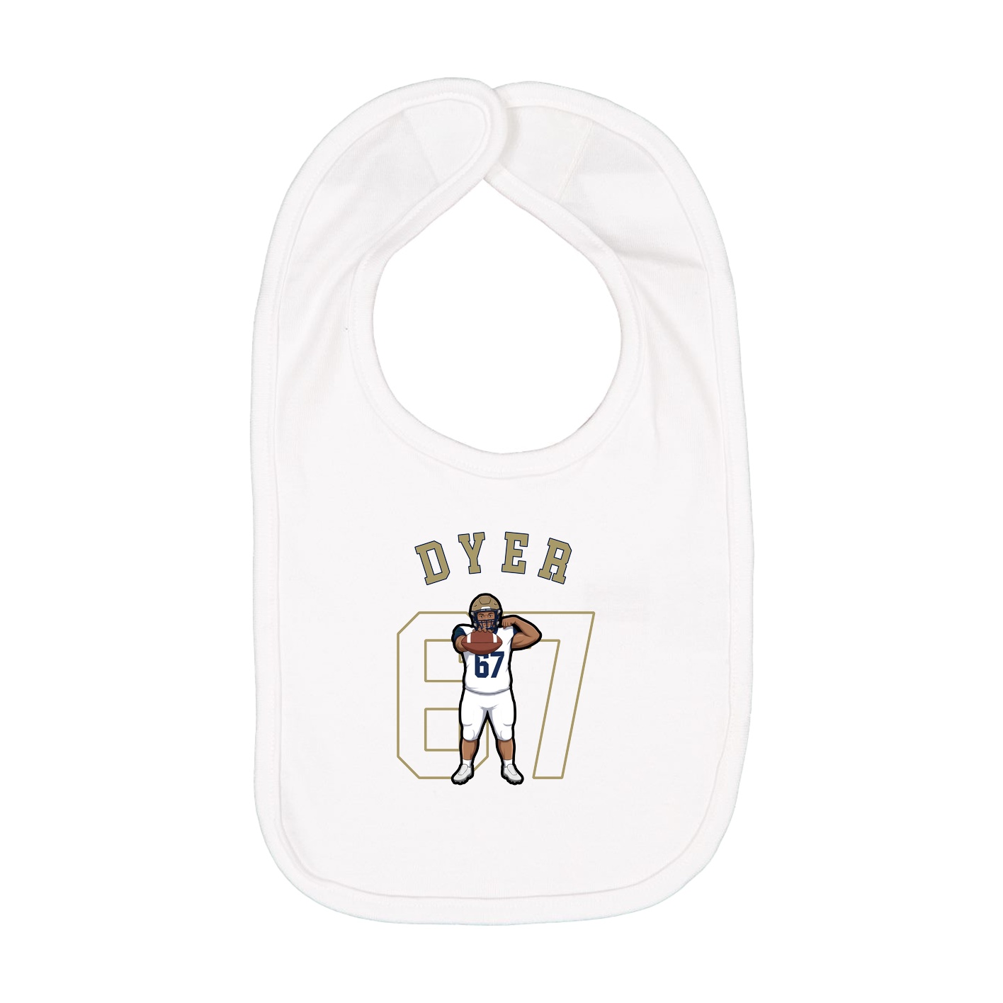 Infant Bib — Shirsey Arch in White
