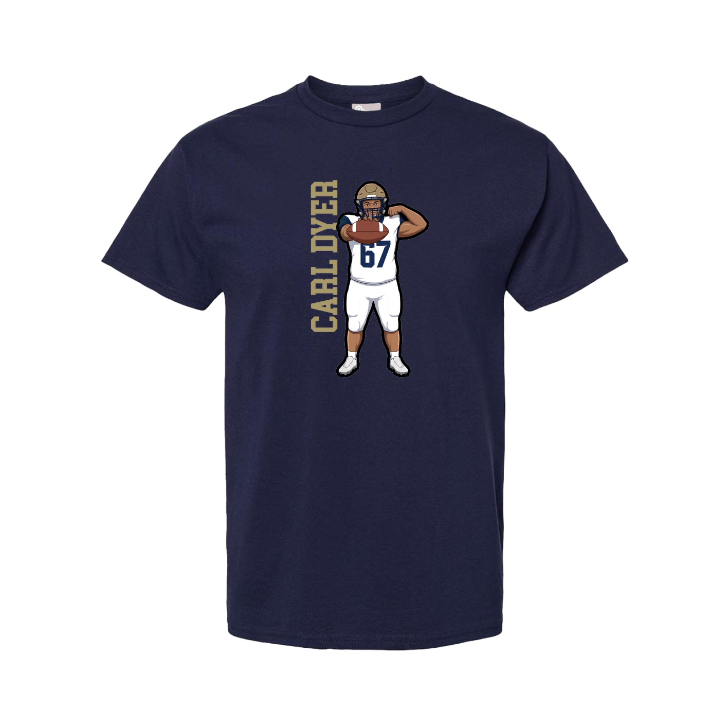 Tee — Name Vertical in Navy