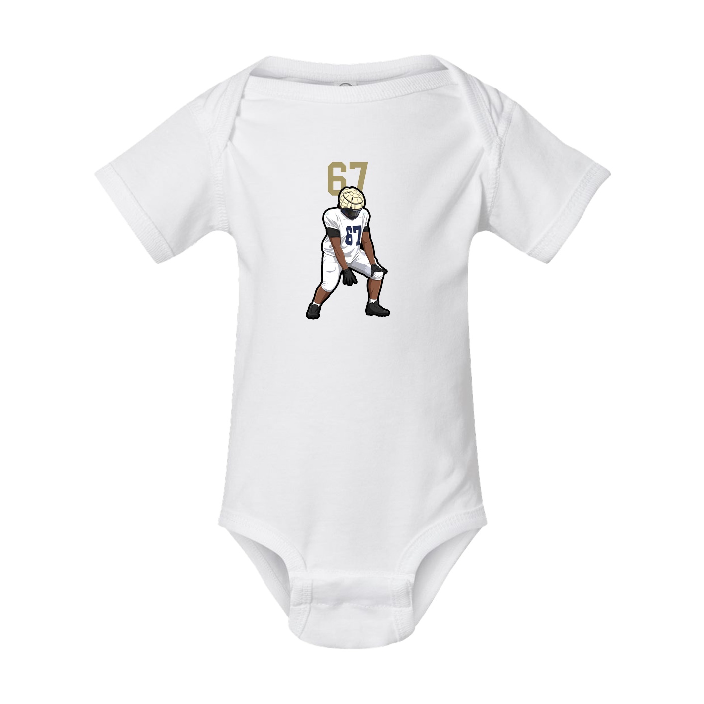 Baby Onesie — Number Top in White