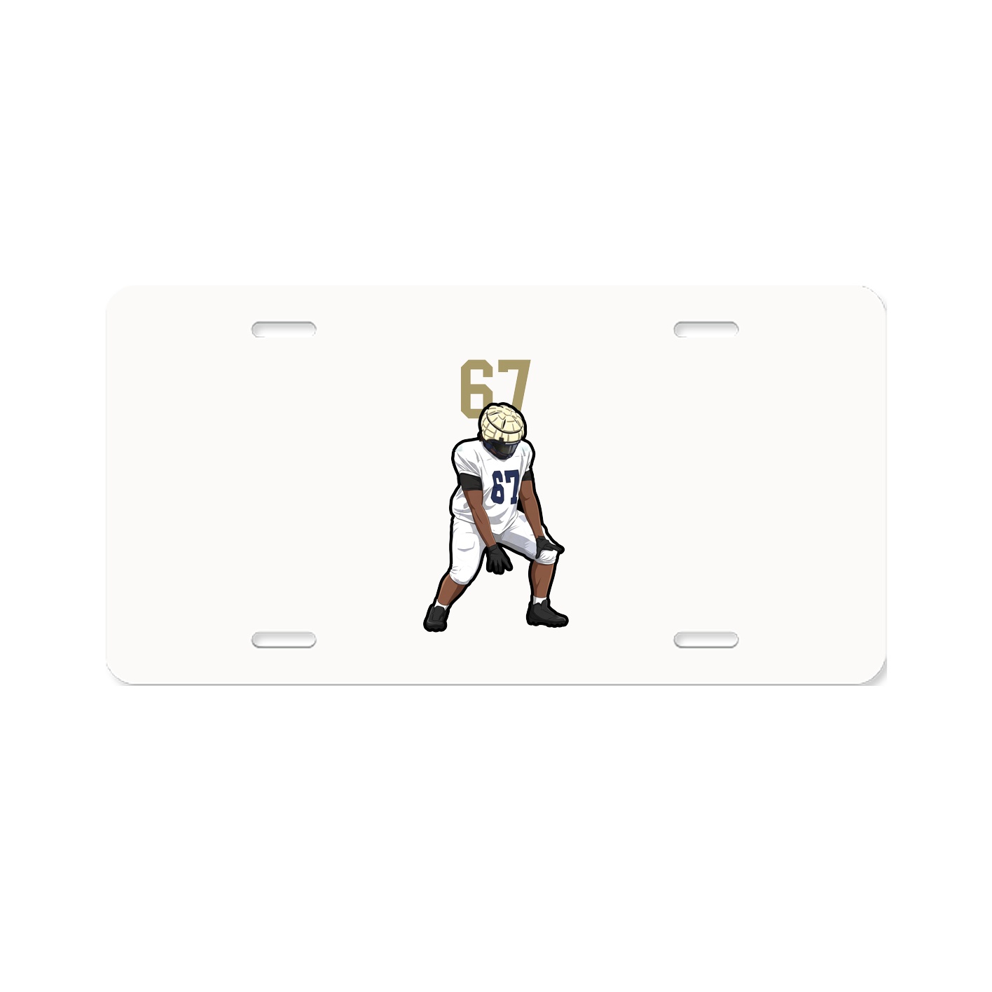 License Plate — Number Top in Classic