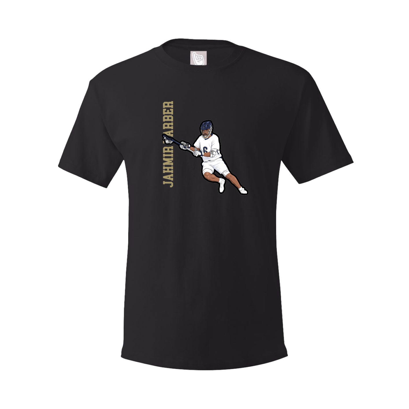 Youth Tee — Name Vertical in Black