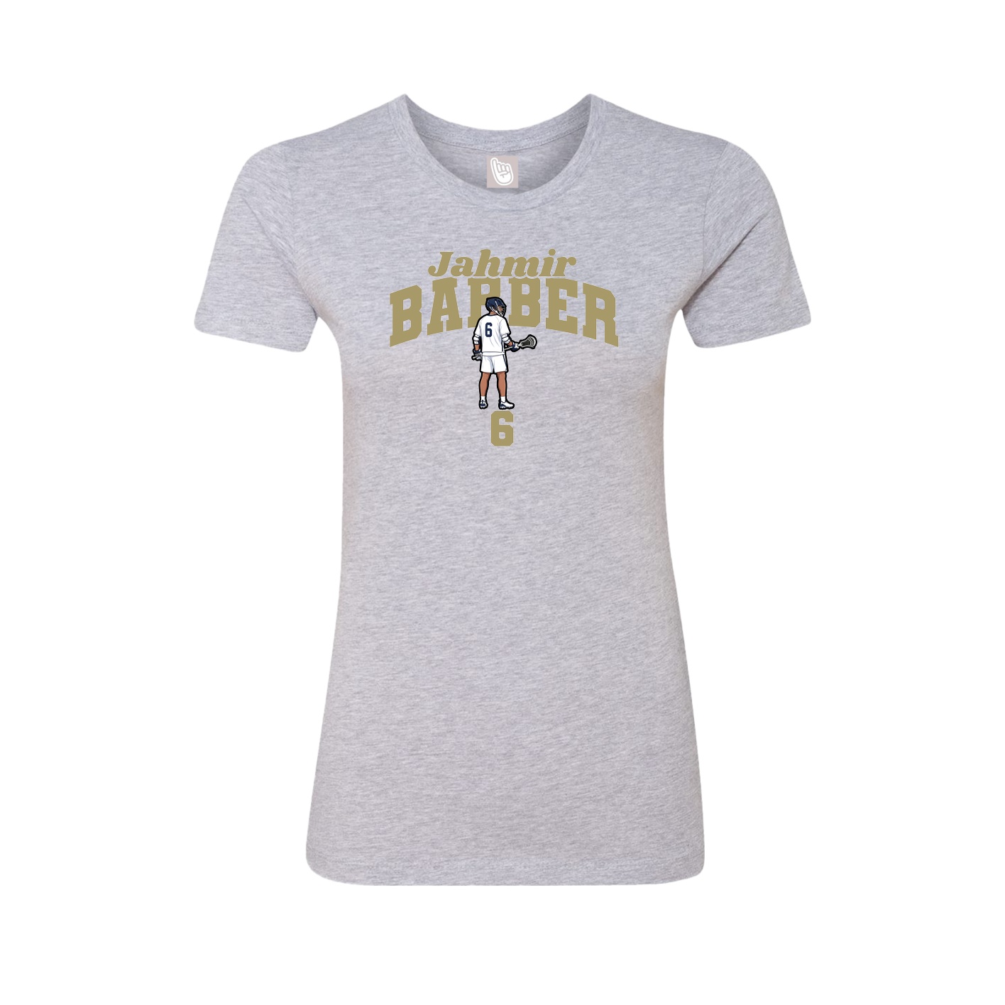 Fitted Women's Tee — Signature Arch in Grey