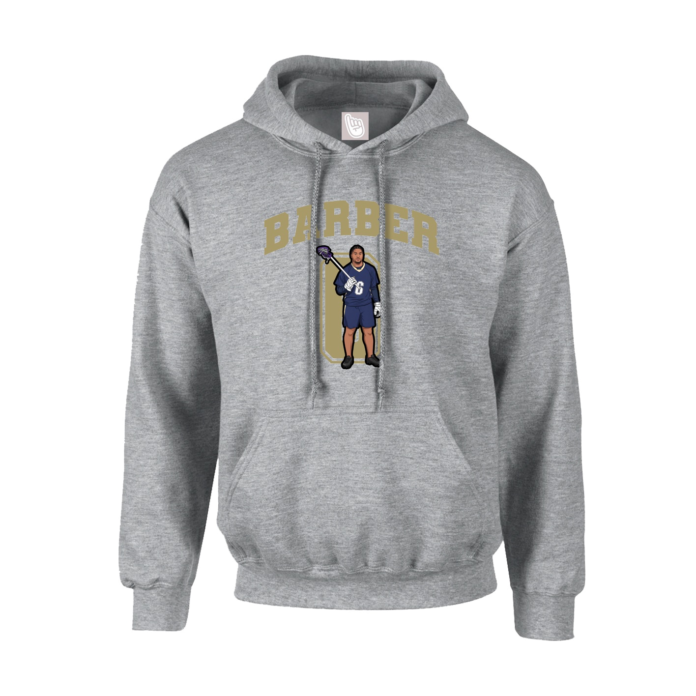 Hoodie — Number in Grey
