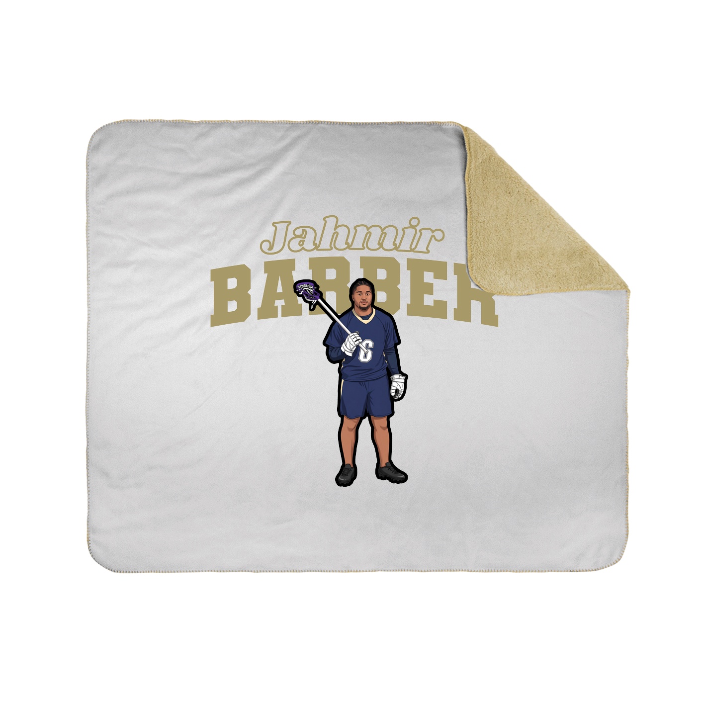 Throw Blanket — Name Arch in White